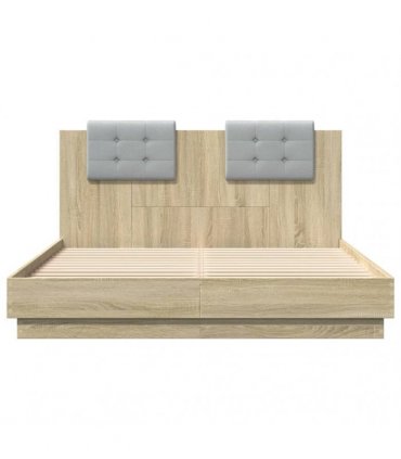 vidaXL Bed Frame without Mattress Sonoma Oak 140x200 cm