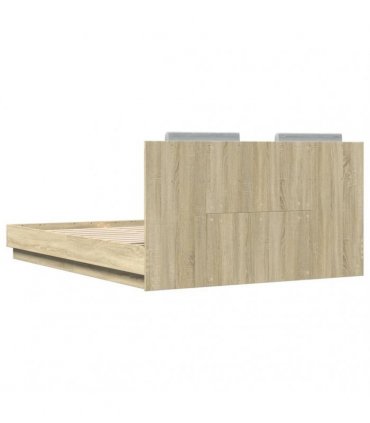 vidaXL Bed Frame without Mattress Sonoma Oak 140x200 cm