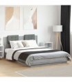 vidaXL Bed Frame without Mattress Grey Sonoma 140x200 cm