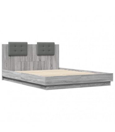 vidaXL Bed Frame without Mattress Grey Sonoma 140x200 cm