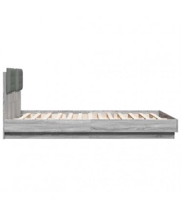 vidaXL Bed Frame without Mattress Grey Sonoma 140x200 cm