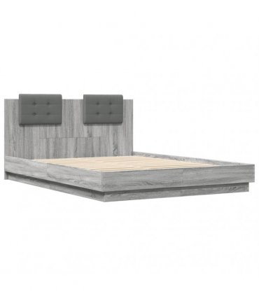 vidaXL Bed Frame without Mattress Grey Sonoma 120x200 cm