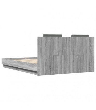 vidaXL Bed Frame without Mattress Grey Sonoma 120x200 cm