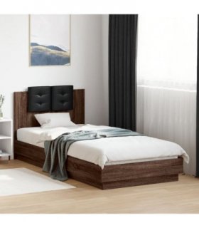 vidaXL Bed Frame without Mattress Brown Oak 100x200 cm