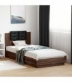 vidaXL Bed Frame without Mattress Brown Oak 100x200 cm