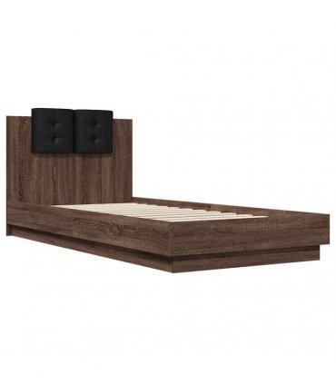 vidaXL Bed Frame without Mattress Brown Oak 100x200 cm