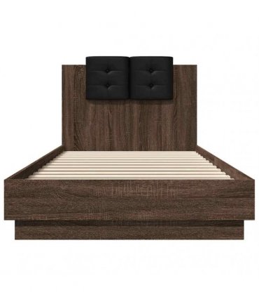 vidaXL Bed Frame without Mattress Brown Oak 100x200 cm