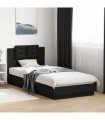 vidaXL Bed Frame without Mattress Black 90x200 cm