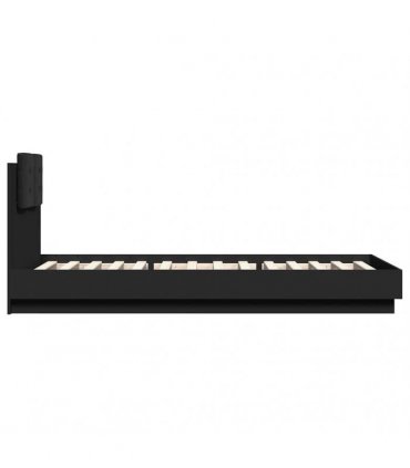 vidaXL Bed Frame without Mattress Black 90x200 cm