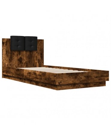 vidaXL Bed Frame without Mattress Smoked Oak 90x200 cm