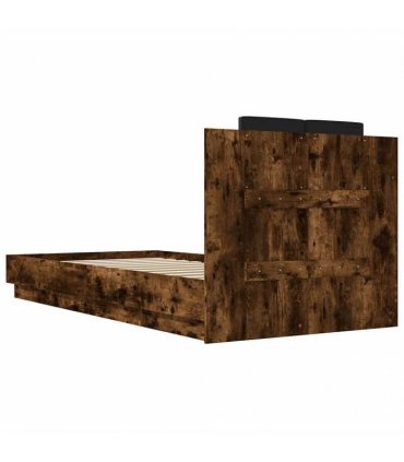 vidaXL Bed Frame without Mattress Smoked Oak 90x200 cm