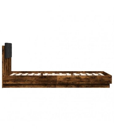vidaXL Bed Frame without Mattress Smoked Oak 90x200 cm