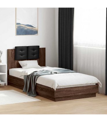 vidaXL Bed Frame without Mattress Brown Oak 90x200 cm