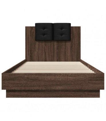 vidaXL Bed Frame without Mattress Brown Oak 90x200 cm