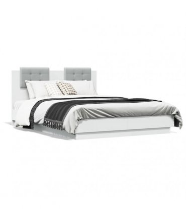 vidaXL Bed Frame without Mattress White 135x190 cm