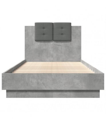 vidaXL Bed Frame without Mattress Concrete Grey 90x190 cm