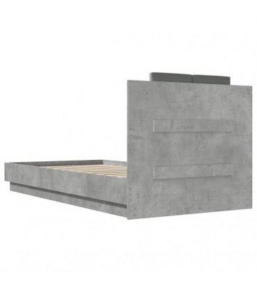 vidaXL Bed Frame without Mattress Concrete Grey 90x190 cm