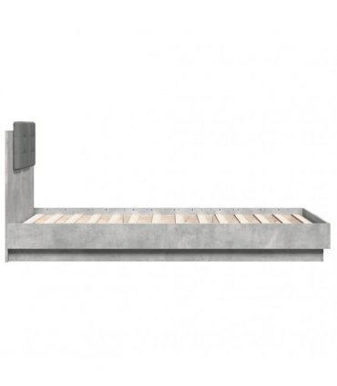 vidaXL Bed Frame without Mattress Concrete Grey 90x190 cm