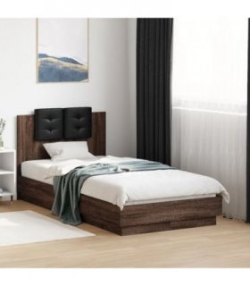 vidaXL Bed Frame without Mattress Brown Oak 90x190 cm