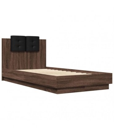 vidaXL Bed Frame without Mattress Brown Oak 90x190 cm