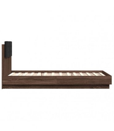 vidaXL Bed Frame without Mattress Brown Oak 90x190 cm