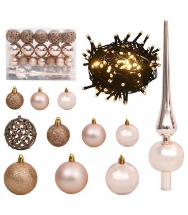 vidaXL Artificial Christmas Tree 150 LEDs&Ball Set&Flocked Snow 120 cm