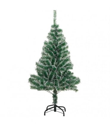 vidaXL Artificial Christmas Tree 150 LEDs&Ball Set&Flocked Snow 150 cm