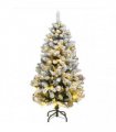vidaXL Artificial Hinged Christmas Tree 150 LEDs & Ball Set 150 cm