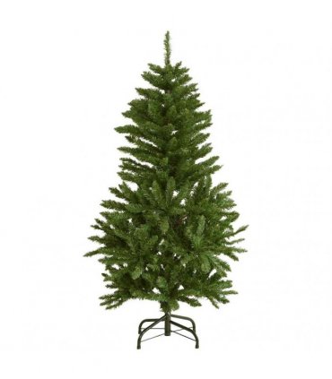 vidaXL Artificial Hinged Christmas Tree 150 LEDs & Ball Set 120 cm