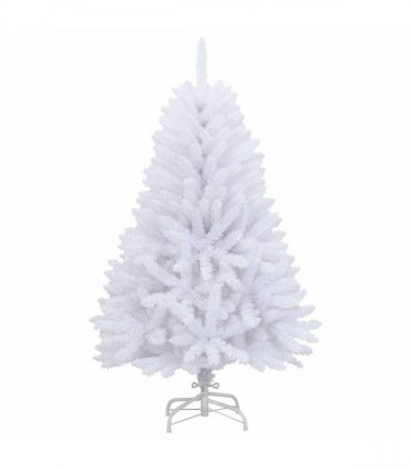vidaXL Artificial Hinged Christmas Tree 150 cm 150 LEDs Warm White PVC