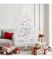 vidaXL Artificial Hinged Christmas Tree 180 cm 300 LEDs Warm White PVC