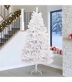 vidaXL Artificial Hinged Christmas Tree 270 cm 300 LEDs Warm White PVC