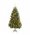 vidaXL Artificial Hinged Christmas Tree 300 LEDs & Ball Set 300 cm