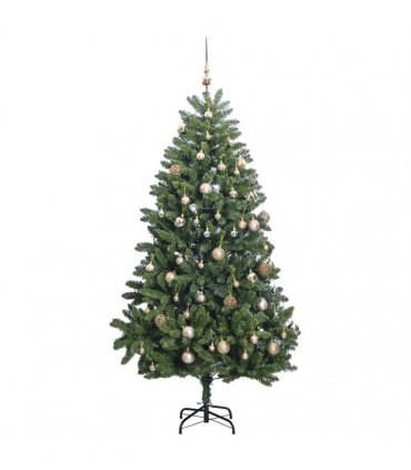 vidaXL Artificial Hinged Christmas Tree 300 LEDs & Ball Set 300 cm