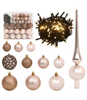vidaXL Artificial Hinged Christmas Tree 300 LEDs & Ball Set 300 cm