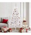vidaXL Artificial Hinged Christmas Tree 180 cm 300 LEDs Warm White PVC