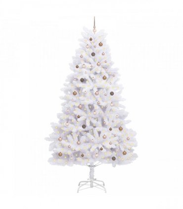 vidaXL Artificial Hinged Christmas Tree 300 cm 300 LEDs Warm White PVC