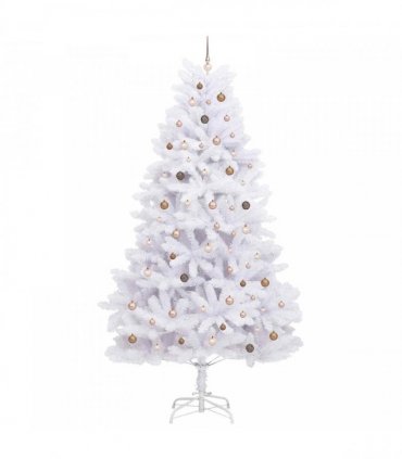 vidaXL Artificial Hinged Christmas Tree 300 cm 300 LEDs Warm White PVC