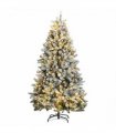 vidaXL Artificial Hinged Christmas Tree 300 LEDs & Ball Set 210 cm