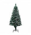 vidaXL Artificial Christmas Tree with Pine Cones and White Snow 180 cm
