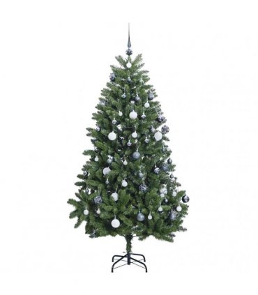 vidaXL Artificial Hinged Christmas Tree 300 LEDs & Ball Set 300 cm