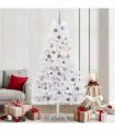 vidaXL Artificial Hinged Christmas Tree 210 cm 300 LEDs Warm White PVC