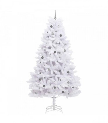 vidaXL Artificial Hinged Christmas Tree 300 cm 300 LEDs Warm White PVC