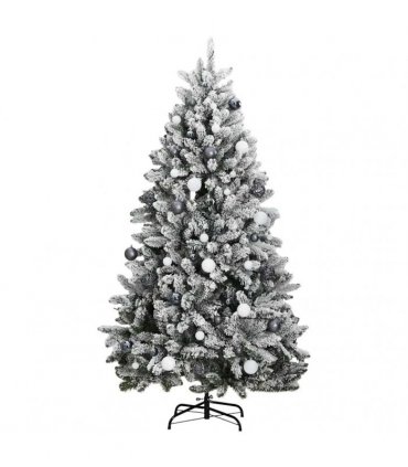 vidaXL Artificial Hinged Christmas Tree 300 LEDs & Ball Set 240 cm
