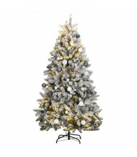 vidaXL Artificial Hinged Christmas Tree 300 LEDs & Ball Set 270 cm