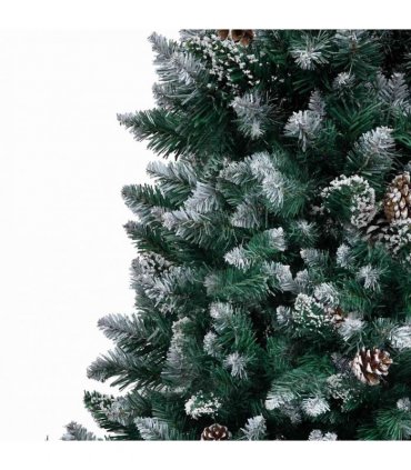 vidaXL Artificial Christmas Tree with Pine Cones and White Snow 240 cm