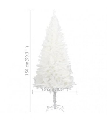 vidaXL Artificial Christmas Tree Lifelike Needles White 150 cm