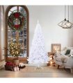 vidaXL Artificial Christmas Tree with Thick Branches White 180 cm PVC
