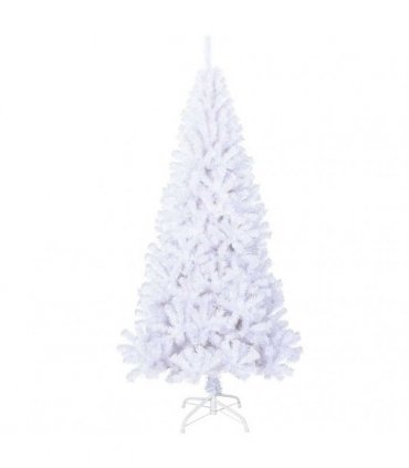 vidaXL Artificial Christmas Tree with Thick Branches White 210 cm PVC