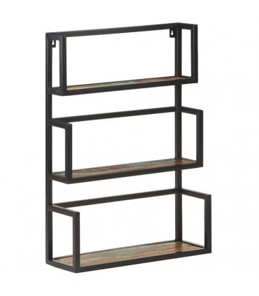 vidaXL Wall Shelf 60x20x85 cm Solid Reclaimed Wood